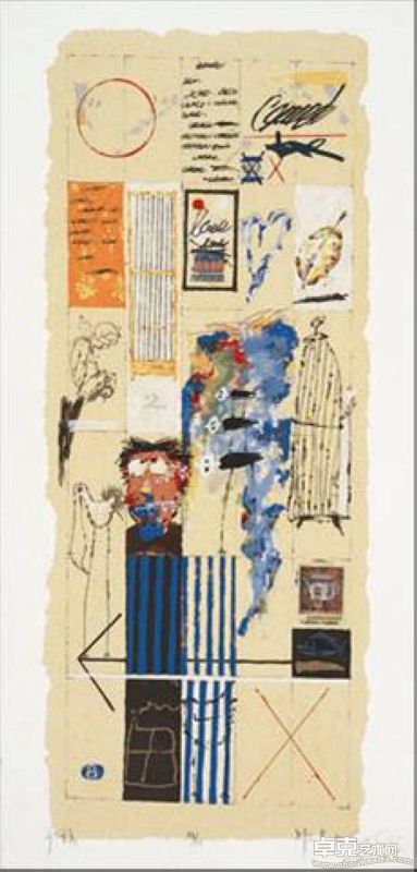 《手稿1》叶永清 76.5x108cm 丝网版画 BFK丽芙版画纸