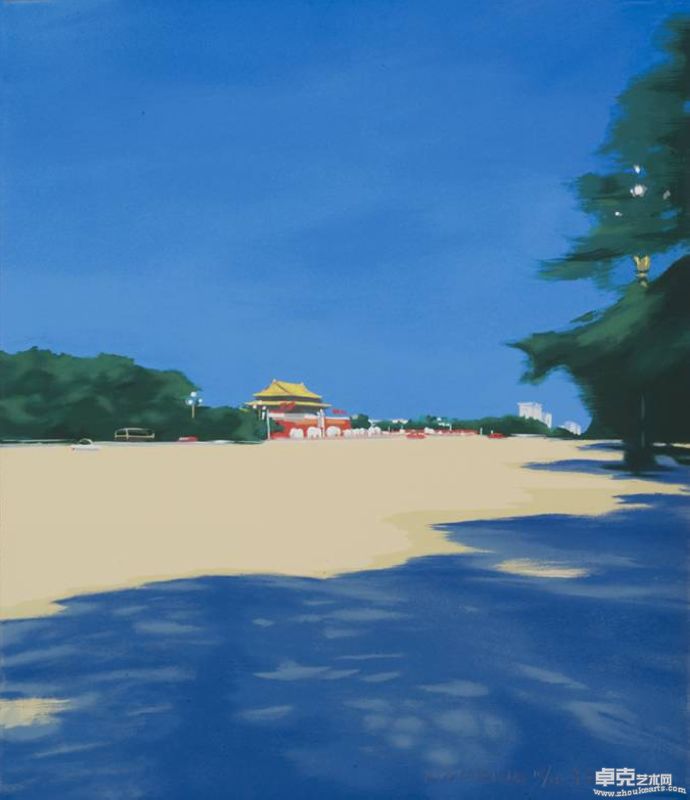 《阳光灿烂的日子》章剑 89.2x76.8cm 丝网版画 阿诗88版画纸