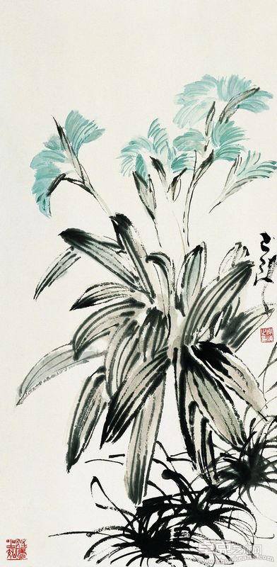 谢海 兰韵 设色纸本 70cm×34cm 2010