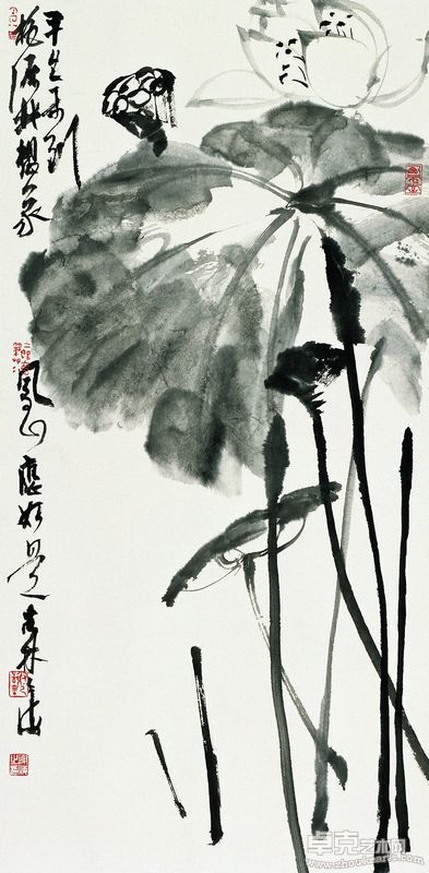 谢海 秋香 墨笔纸本 70cm×34cm 2010.