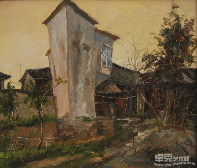 未安林《晚空》60X70CM,2011年