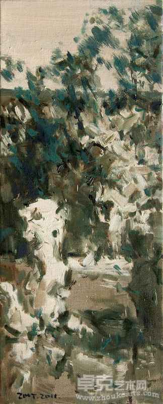 朱明弢《园林系列130》100x40cm2011年