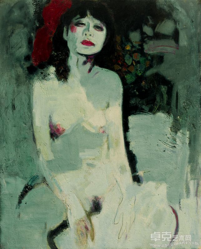 曹新林——慵懒 100×80.3cm 亚麻布 油彩 2006年