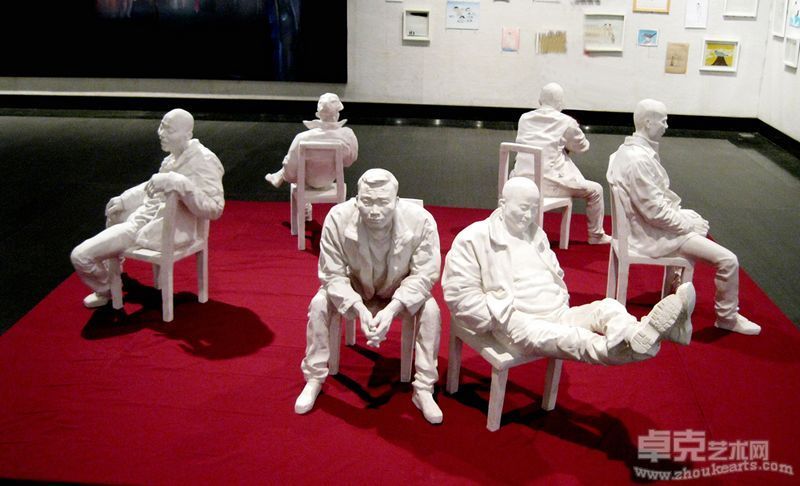 李鸿武.《六君子之二》.雕塑.70x60x50cm.2010.树脂材料