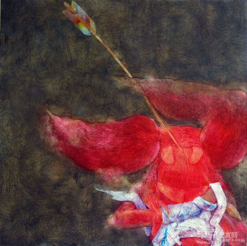 黄亮《嫣》系列三1.0×1.0m 油画