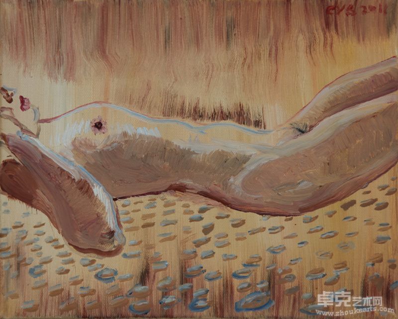 陈永生——《周日下午》一30X20cm 布面油画 2011年