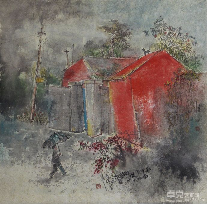 当代水墨画家乙卜（田小赤）作品1