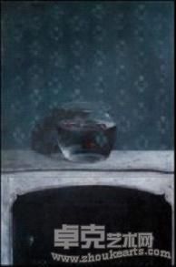 （意大利）德尼罗·布切拉：《鱼缸》，布面油画，2011年