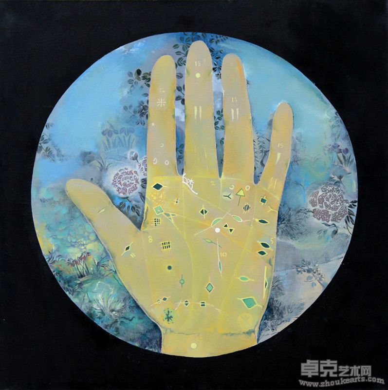 潘聪《几何》布面丙烯60x60cm