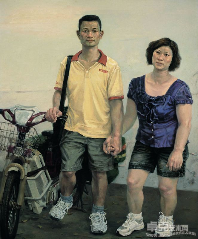 在他乡. 同行，李节平，油画，120x100cm，2010年