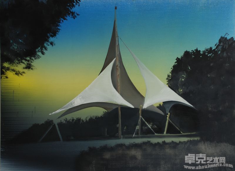 公园里的阴影2 周铭 布面油画 Park in the shadow NO.2 Zhou Ming Oil on canvas 179cmx134cm 2011