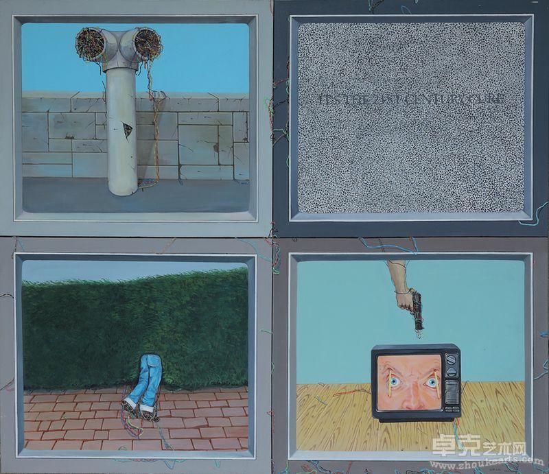 意识观念的一次解剖手术 谢莉斯 布面丙烯 A dissecting surgery in the conscience Xie Lisi Acrylic on canvas 160cmx130cm 2011