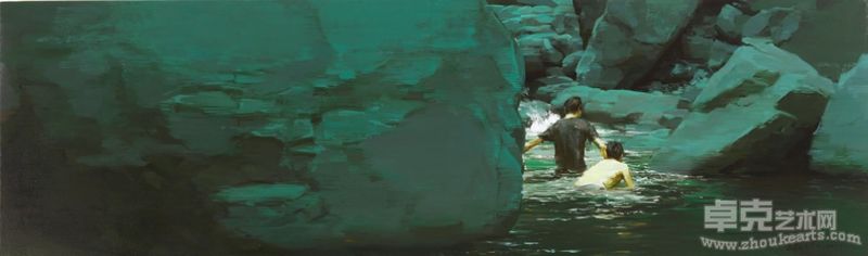 李胤_石头记2_油彩画布_60x200cm_2011-DM