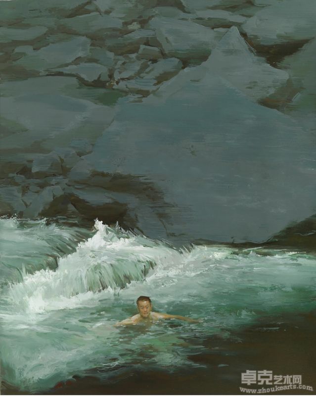 李胤_石头记4_油彩画布_100x80cm_2011-AD