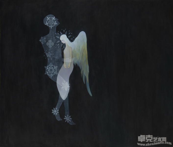 牟林童 所以你在这里，我孤单的天使，和我漫步人生中吧 布面油画 2011 143x169cm