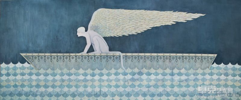 牟林童 我在海上，名为忧伤IV 2011 布面油彩丙烯 150x360cm