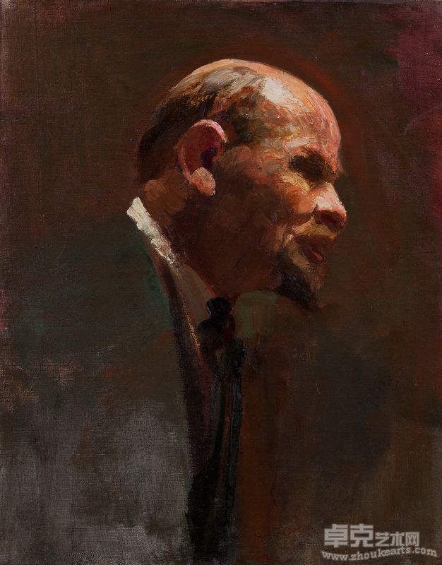 约干松Ioganson列宁在第三次共青团代表大会上演讲(草图)The Speech of Lenin(Draft)70X50cm布面油画Oil on Canvas