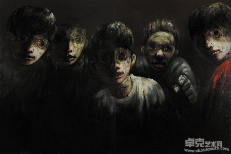 彭建忠 翼世少年 布面油画 200x150cm x2