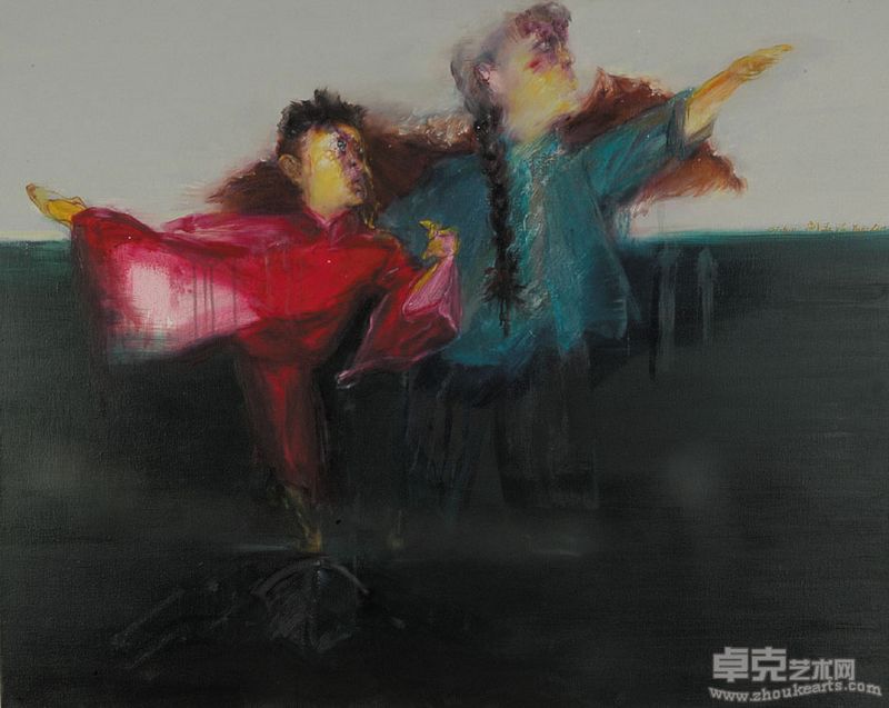 刘玉洁 以舞台的名义 布面油画 80x100