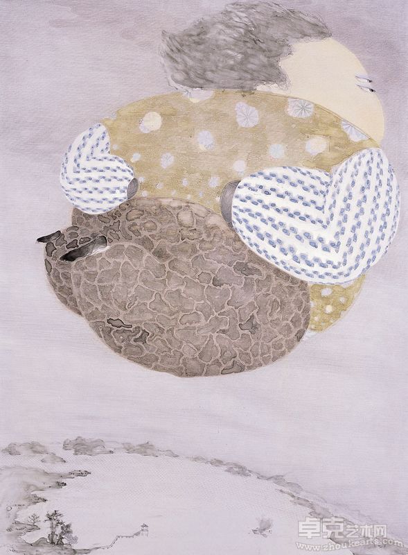郝建涛 看看、看看 布面水墨 150x110