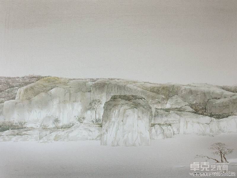 张洪亮 克什克腾的雪系列 73×56cm 阿特水彩纸