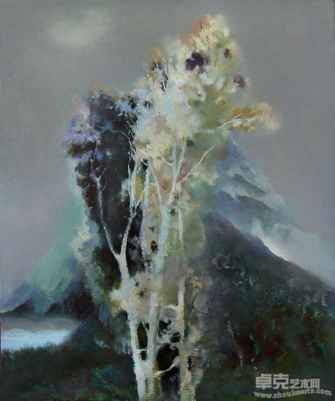 冉卫平 眠月 74×62cm