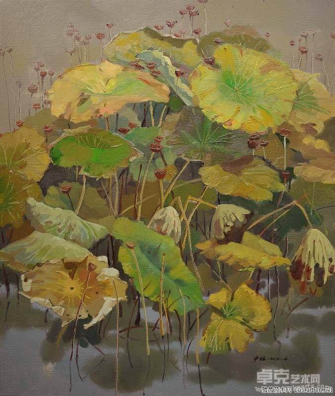 王中林 秋荷 50×60cm