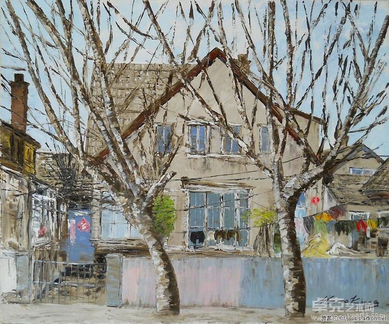 王霁光 高尔基路的老房子 50×60cm