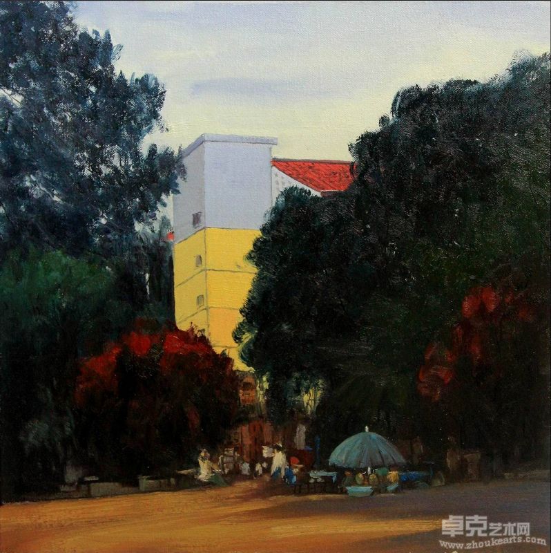 张立 夏日·琼中小镇 36×36cm 2011