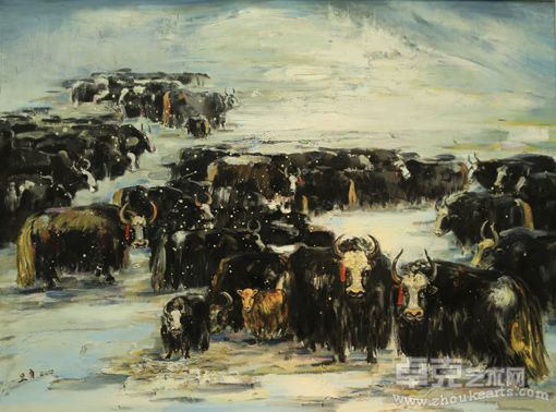 赵思有  《高原生灵》120x160cm 亚麻布 2010