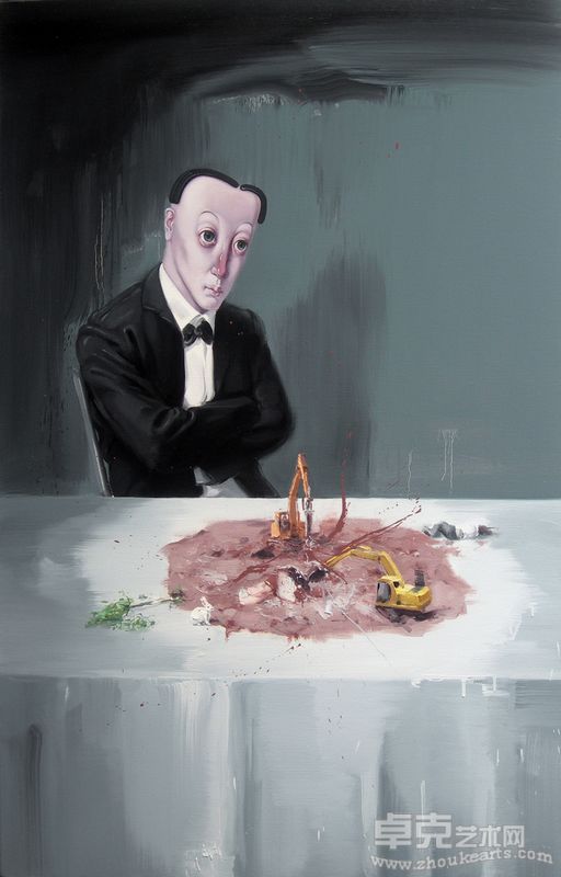 在场  布面油画 150x96cm 2011 申树斌