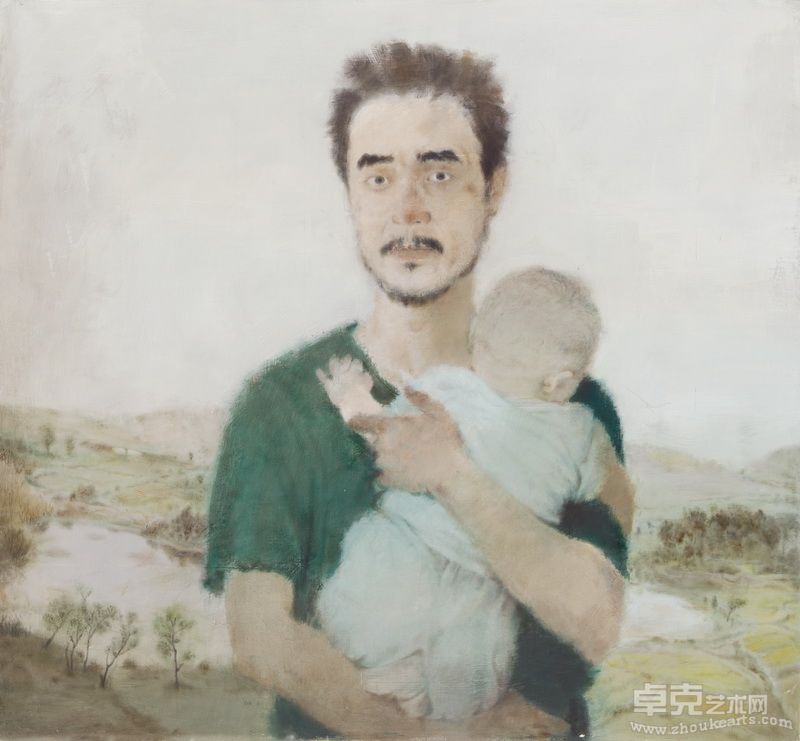 夏禹 父子 2011 木板坦培拉 120 × 130 cm