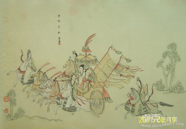 手卷 洛神赋 画心 27.1x829.7 cm    （局部图）