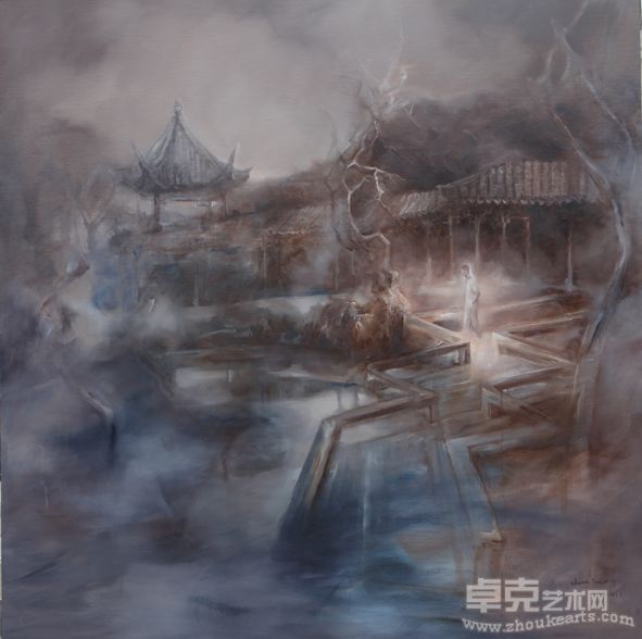继续穿行系列 2011-02 （148cmX148cm）亚麻布油画