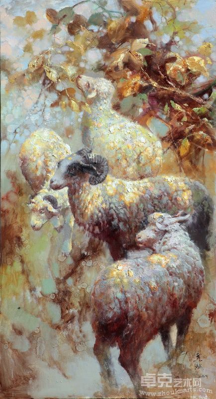 熊斌《三阳开泰1》160X80cm 2011年