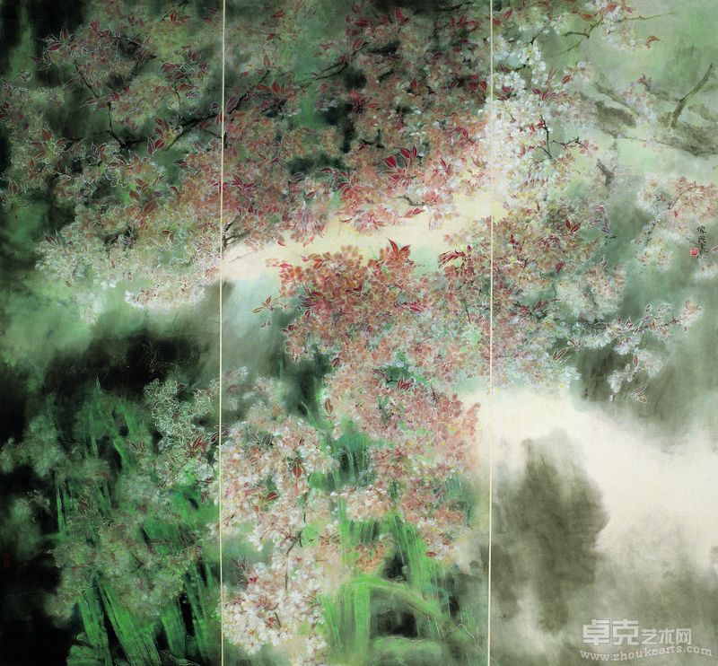 〈云栖烟霞〉185×168cm  纸本