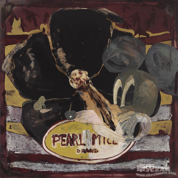 鼠牌-1-Pearl Mice Brand-1-122x122cm木板油画Oil on Panel2011