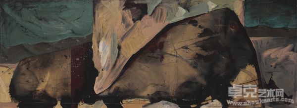 鞋子‧计划‧远方Shoes‧Plan‧Somewhere Far-69x185cm木板油画Oil on Panel2011