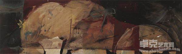 星座‧鞋子‧旅程Constellations．Shoes．Route55.5x185cm木板油画Oil on Panel2011