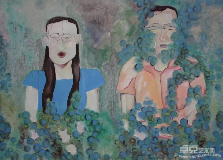 在一起---结婚1  尺寸：130x180cm  布面油彩   创作年代2009