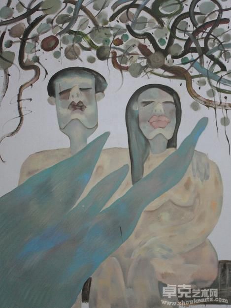 在一起——结婚  150x200cm  布面油彩   创作年代2009