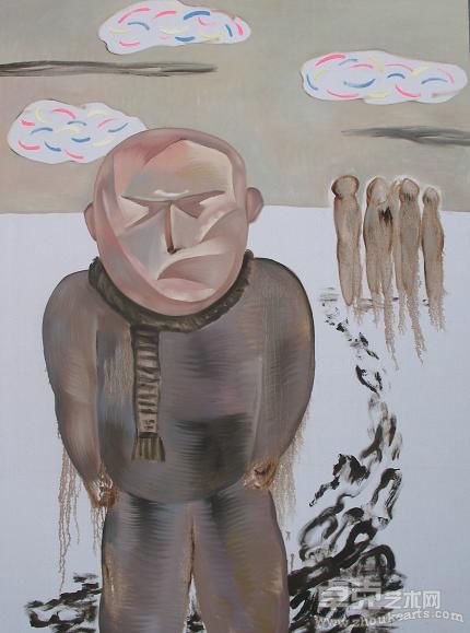 在一起---无常  尺寸：150x200cm  布面油彩   创作年代2009