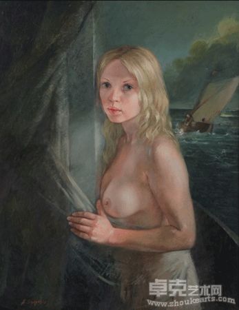亚力山大-叶果罗夫-Alex-egorov-美人鱼The-mermaid-90×70cm-布面油画-Oil-on-canvas-2007年