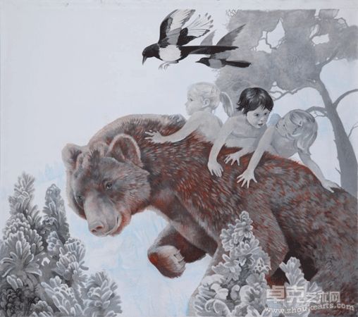 亚力山大-叶果罗夫-Alex-egorov-孩子Children-120×140cm-布面油画-Oil-on-canvas