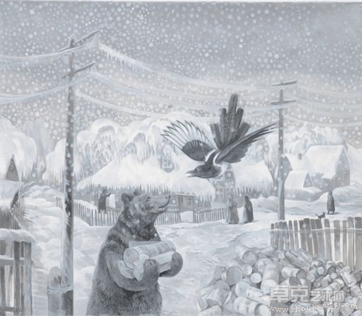 亚力山大-叶果罗夫-Alex-egorov-冬天的广播Radio-winter-120×140cm布面油画-Oil-on-canvas1