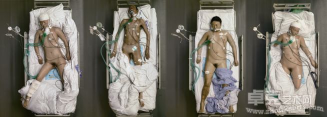 黎薇_《英雄-ICU》雕塑_玻璃鋼著色_尺寸不一_2010-2011