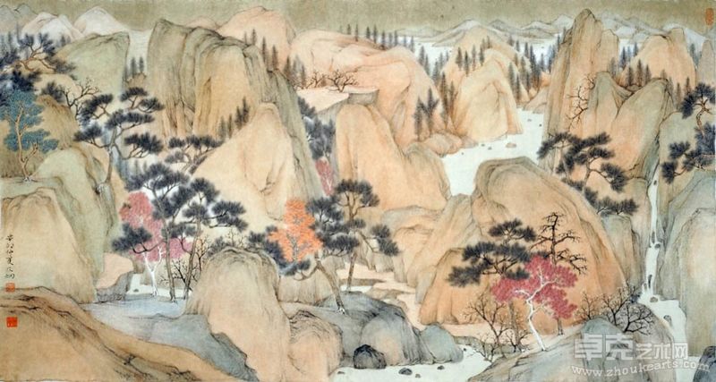 卲仄烔 空谷藏龙（70×140cm）