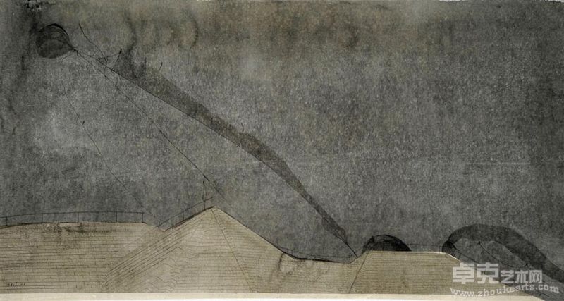 丁蓓莉 平改坡-3      2006     （57×110cm）