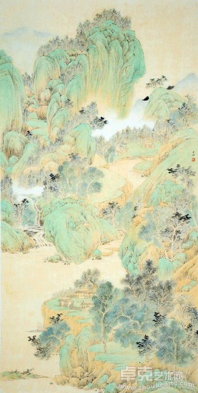王瑛 烟岫草堂图（137×69cm）