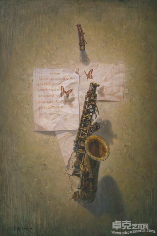 孙童明--两只蝴蝶80x120cm